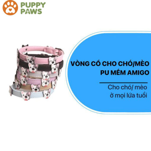 vòng cổ cho mèo PU mềm Amigo